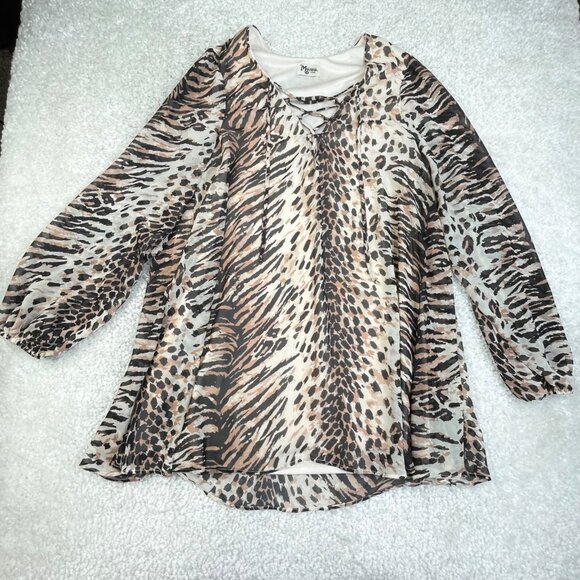 Show Me Your MuMu Thunderbird Leopard Animal Print Dress - Picture 2 of 7